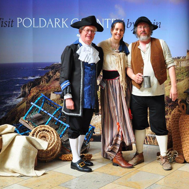 Poldark themed stand at Paddington station