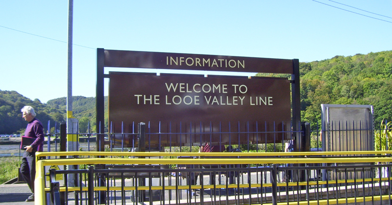 Welcome to the Looe Valley Line sign