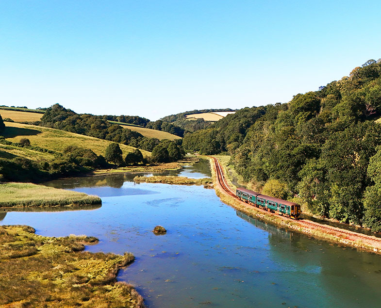 Train on the Looe Valley Line